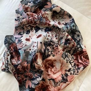 Vince Camuto Floral Scarf - 17.5” x 52”
